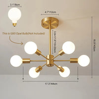 6-Light Large Sputnik Chandelier