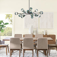 15-Light Blue Branch Sputnik Chandelier