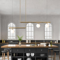 3-Light Linear Kitchen Chandelier