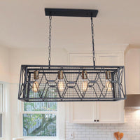 4/6-Light Kitchen Island Linear Chandelier