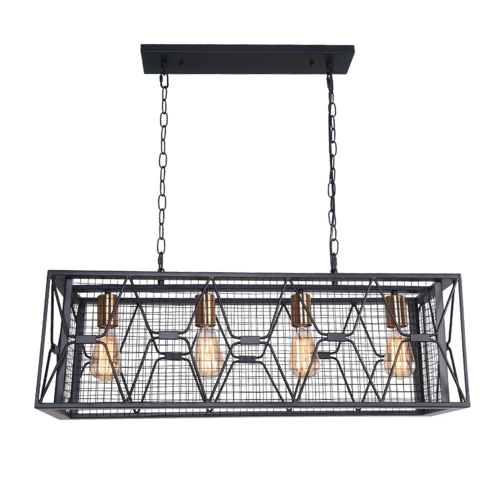 4/6-Light Kitchen Island Linear Chandelier