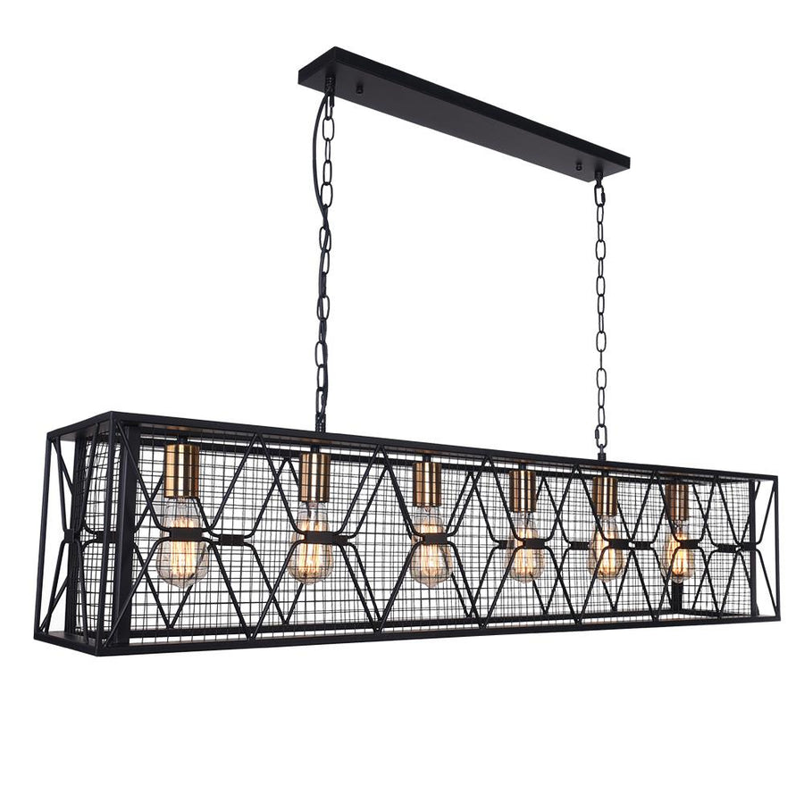 4/6-Light Kitchen Island Linear Chandelier