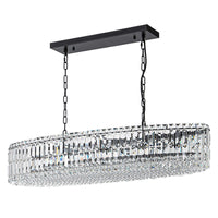 10-Light Crystal Oval Island Chandelier