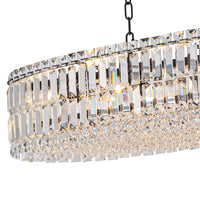 10-Light Crystal Oval Island Chandelier