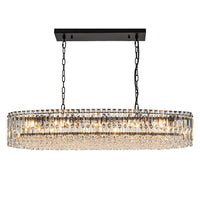 10-Light Crystal Oval Island Chandelier