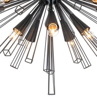 10-Light Modern Sputnik Sunburst Chandelier