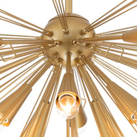 10-Light Modern Sputnik Sunburst Chandelier