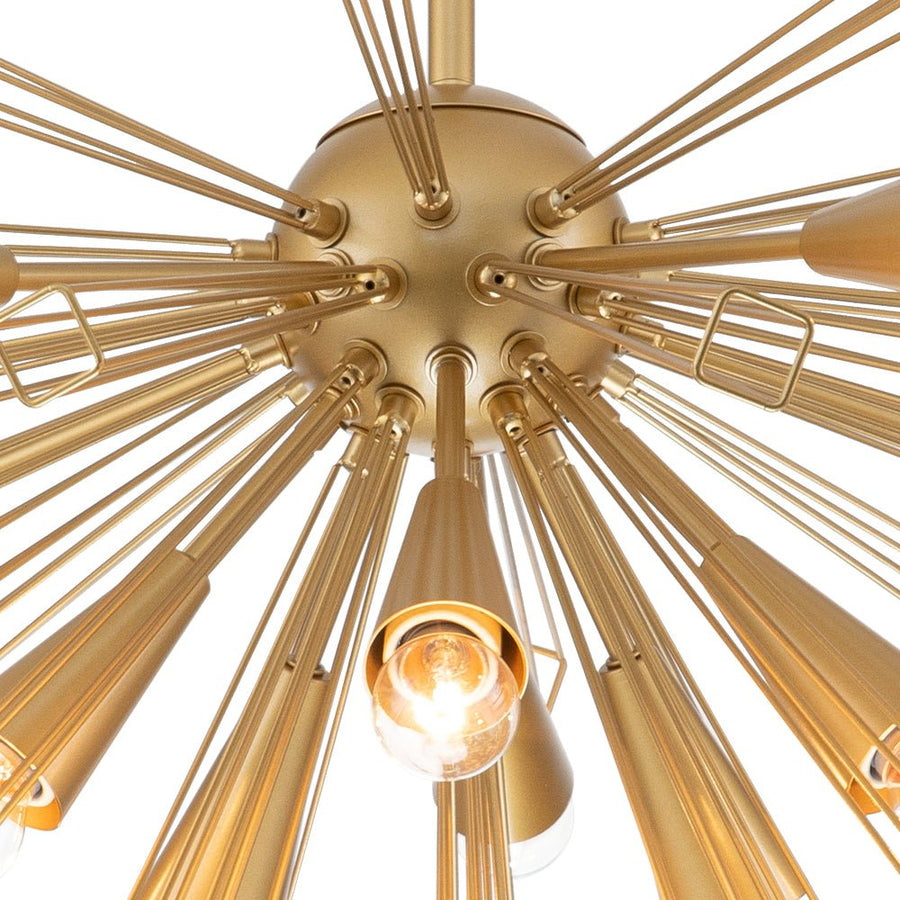 10-Light Modern Sputnik Sunburst Chandelier