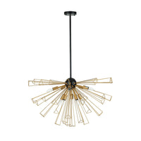 10-Light Modern Sputnik Sunburst Geometric Chandelier