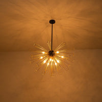 10-Light Modern Sputnik Sunburst Geometric Chandelier