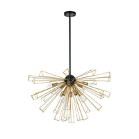 10-Light Modern Sputnik Sunburst Geometric Chandelier