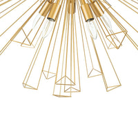 10-Light Modern Sputnik Sunburst Geometric Chandelier