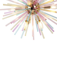 12-Light Dimmable Rainbow Starburst Sputnik Chandelier