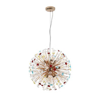 12-Light Joyful Rainbow Starburst Sputnik Chandelier