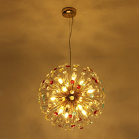 12-Light Joyful Rainbow Starburst Sputnik Chandelier