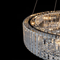 12-Light Modern 2-Tier Crystal Chandelier