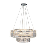 12-Light Modern 2-Tier Crystal Chandelier