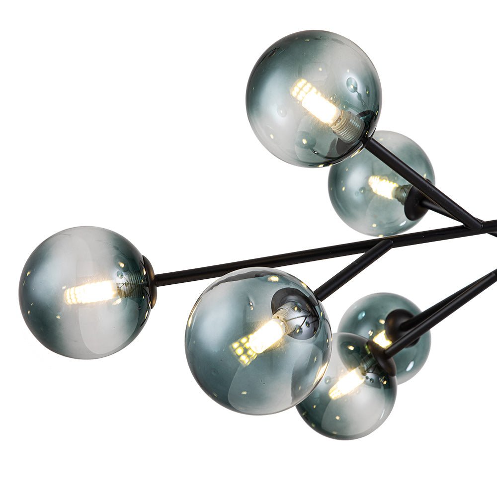 15-Light Blue Branch Sputnik Chandelier