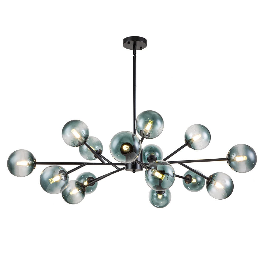 15-Light Blue Branch Sputnik Chandelier