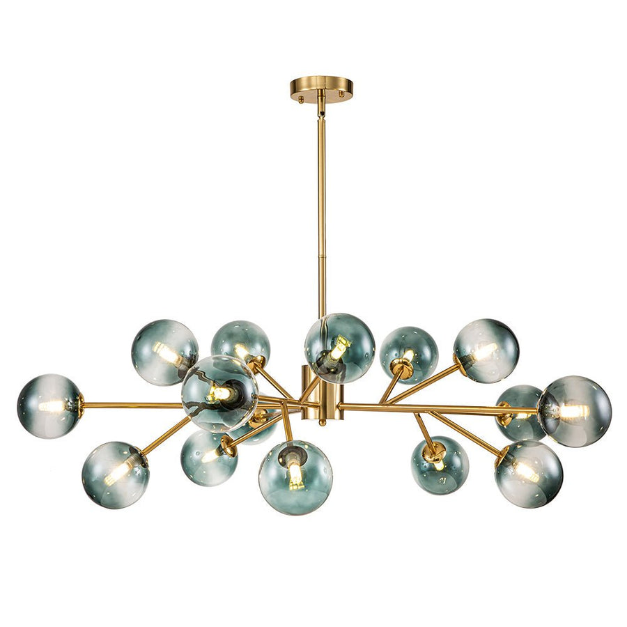 15-Light Blue Branch Sputnik Chandelier