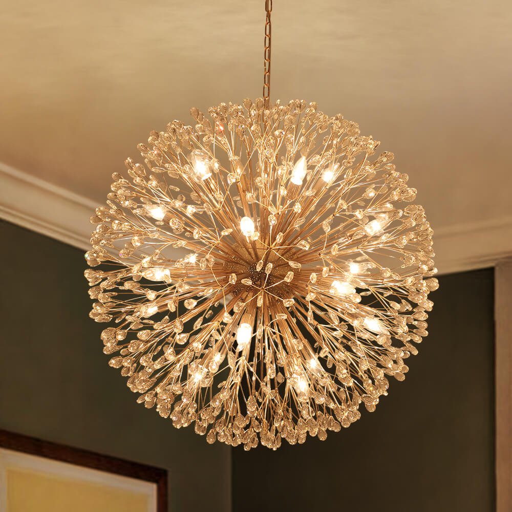 20-Light Oversized Firework Chandelier Large Luxury Sputnik Hanging Light