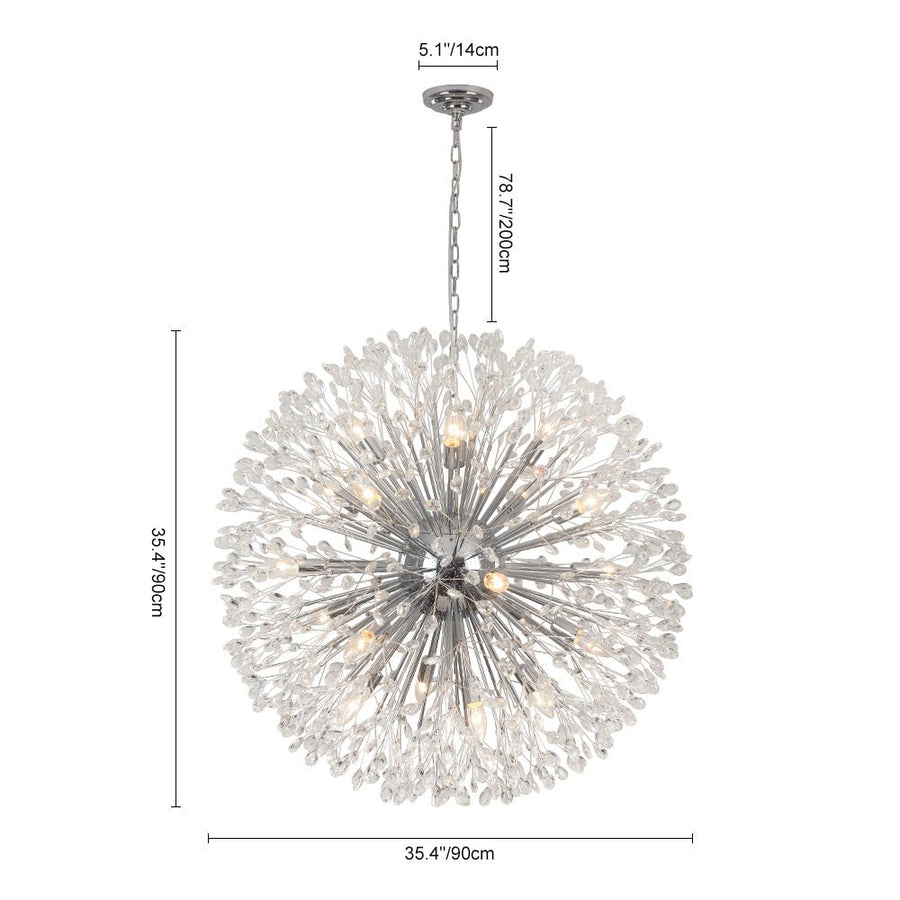 20-Light Oversized Firework Chandelier Large Luxury Sputnik Hanging Light