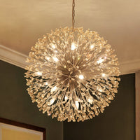 20-Light Oversized Firework Chandelier Large Luxury Sputnik Hanging Light