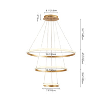 2/3 Tier LED Ring Island Chandelier