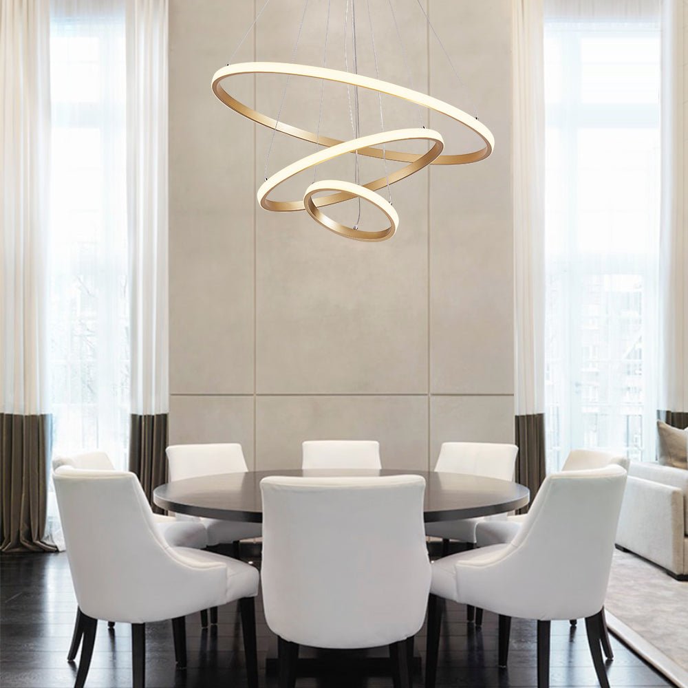 2/3 Tier LED Ring Island Chandelier