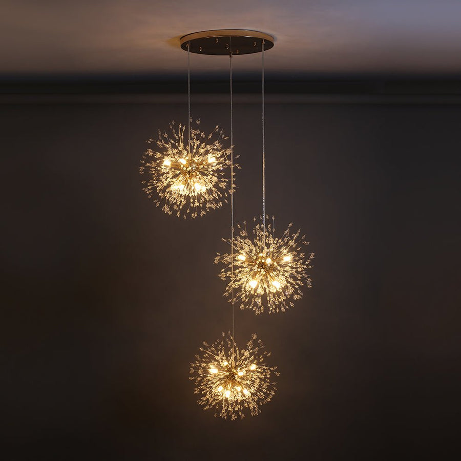 24/40-Light Modern Large Sputnik Firework Chandelier