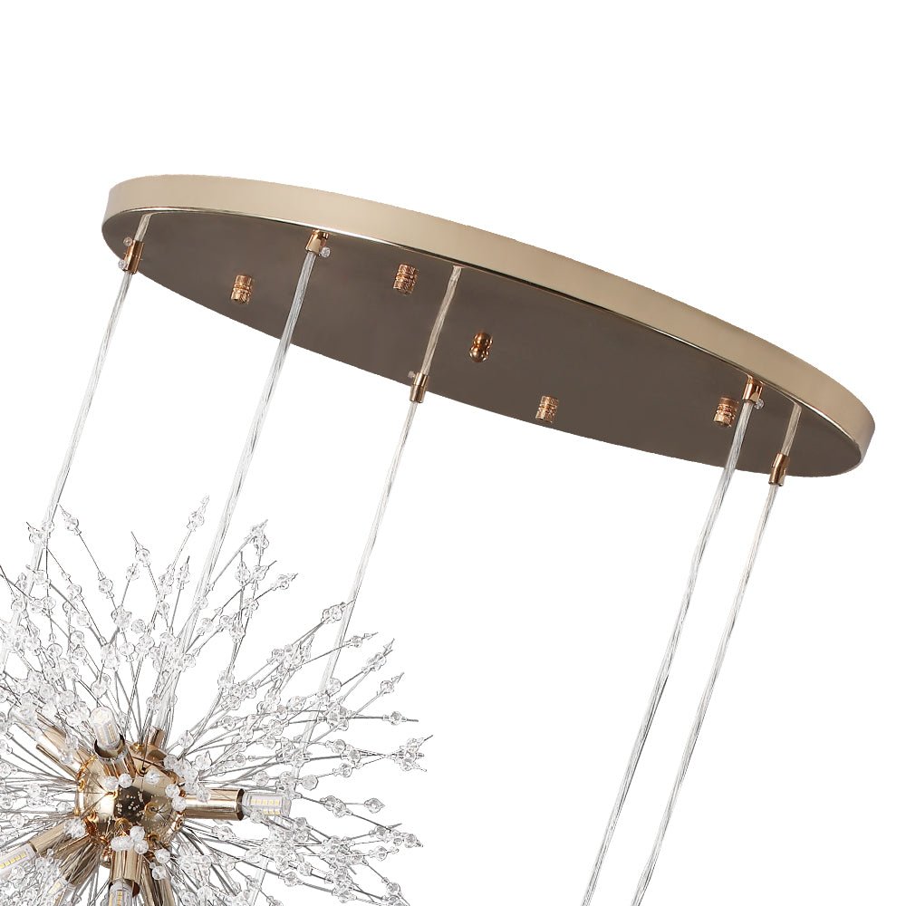 24/40-Light Modern Large Sputnik Firework Chandelier