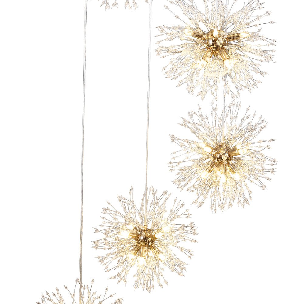 24/40-Light Modern Large Sputnik Firework Chandelier