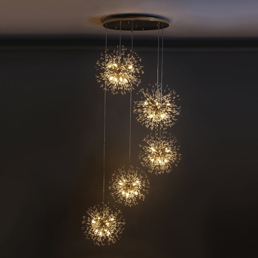 24/40-Light Modern Large Sputnik Firework Chandelier