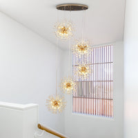 24/40-Light Modern Large Sputnik Firework Chandelier