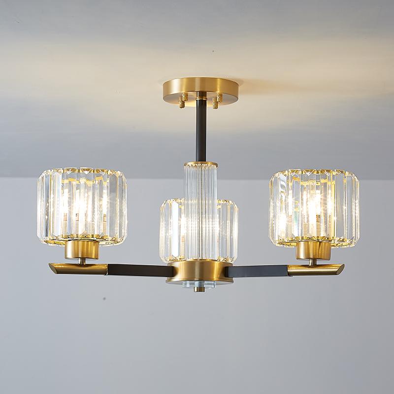 3 Light Sputnik Chandelier with Three Arms