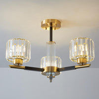 3 Light Sputnik Chandelier with Three Arms