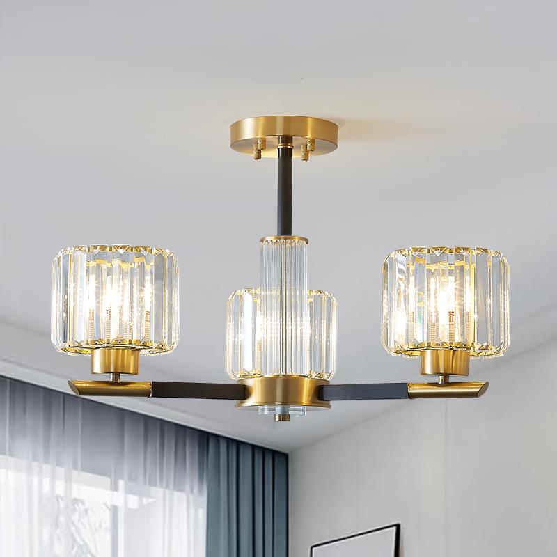 3 Light Sputnik Chandelier with Three Arms