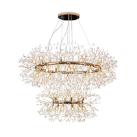 32-Light Modern Large 2-Tiers Firework Chandelier