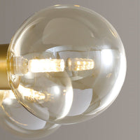 4 Light Crystal Amber Glass Sputnik Chandelier