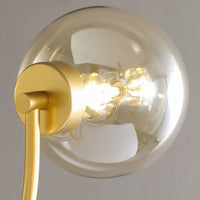 4 Light Crystal Amber Glass Sputnik Chandelier