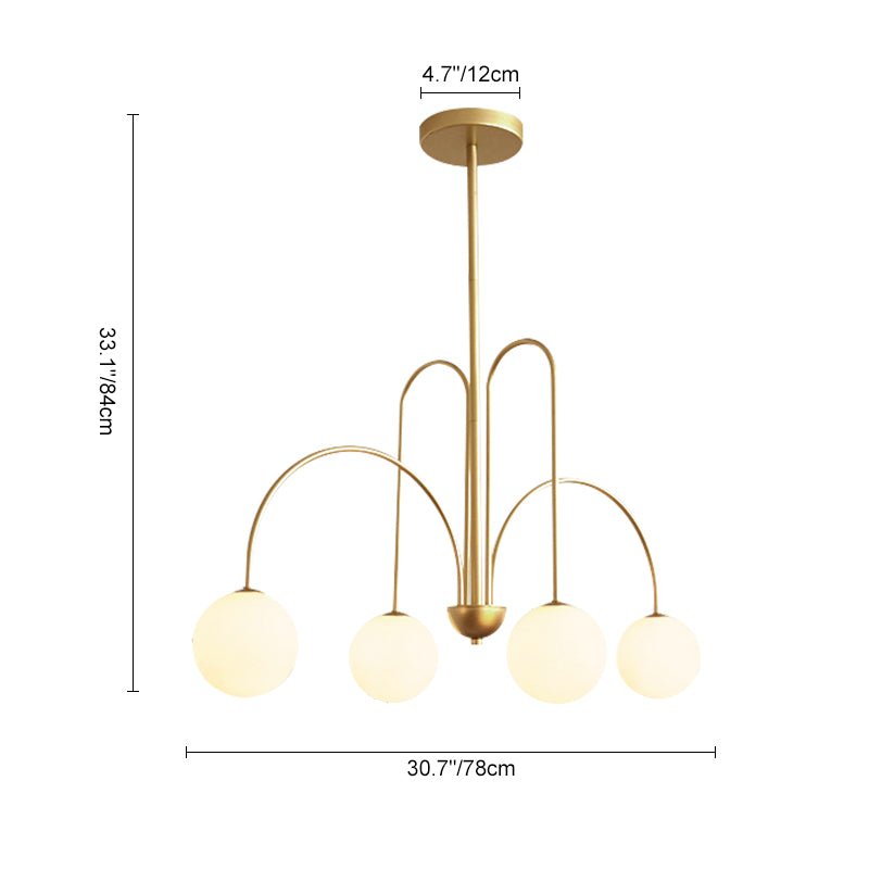 4 Light Drop Down Pendant Chandelier