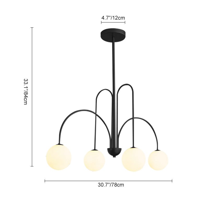 4 Light Drop Down Pendant Chandelier