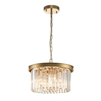 5-Light Round Crystal Gold Chandelier