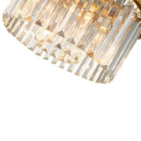 5-Light Round Crystal Gold Chandelier