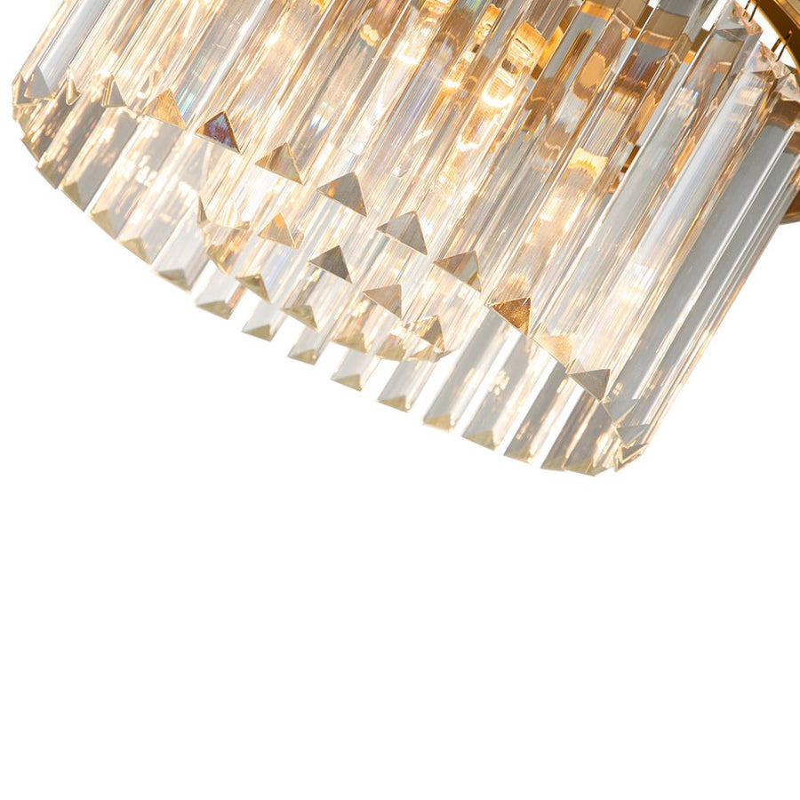 5-Light Round Crystal Gold Chandelier